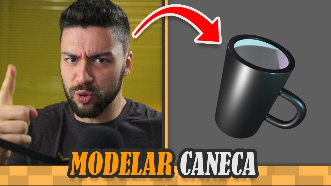 Como MODELAR caneca no Blender | Tutorial Blender