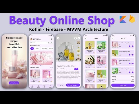 Build a  Beauty Shop app with Kotlin & Firebase in Android Studio