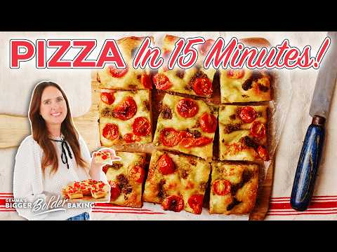 Easy Pizza Dough Focaccia – No Knead, No Mixer! 🍕🍞