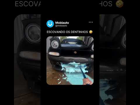 ESCOVANDO OS DENTINHOS DO CARRO