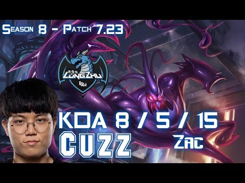 LZ Cuzz ZAC vs JARVAN IV Jungle - Patch 7.23 KR Ranked
