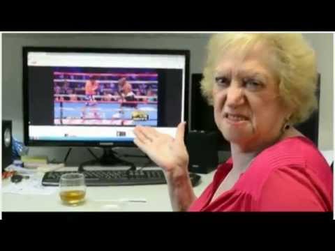 LA ABUELA COCAINOMANA MIRA LA PELEA DE MAYWAETHER Y PAQUIAO - 04-05-15