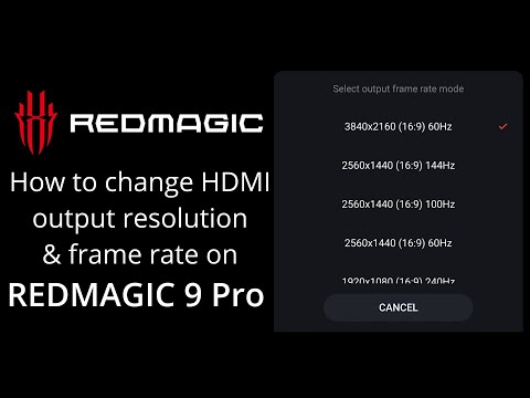 How to change HDMI resolution and frame rate for RedMagic 9 Pro connected to external TV or monitor