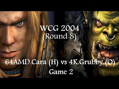 Warcraft 3 - WCG 2004 (Quarterfinals) 64AMD.Cara (HU) vs 4K.Grubby (OR) Game 2