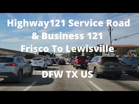 A Driving From Frisco via 121 Service Road & Business 121 To Lewisville DFW Texas US Dec 2025