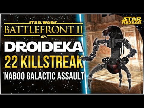 Droideka 22 Killstreak SOLID Galactic Assault Game | Star Wars Battlefront 2 Gameplay