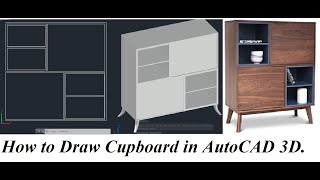 How to draw Cupboard in AutoCAD 3D, and Render for Beginners by | Siraj Muhammad |.