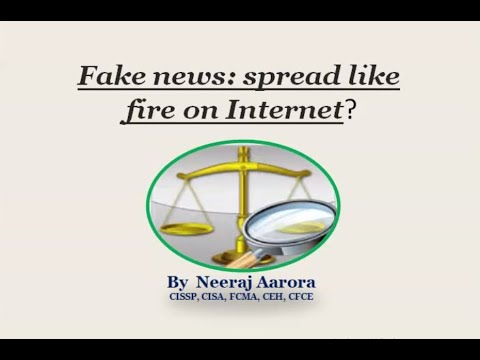 Fake news spread like a fire on Internet.