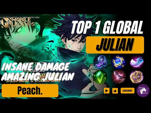 Insane Damage❗🔥Amazing Julian by [Peach.] - Mobile Legends | Top Global Rank & Pro Player Gameplay🔥🔥