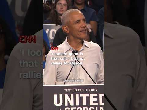 ‘I looked good in that suit’: Obama rallies for Ossoff