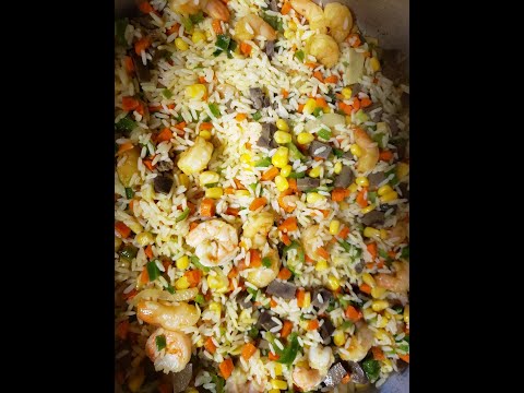 FRIED RICE WITH SHRIMP AND BACON