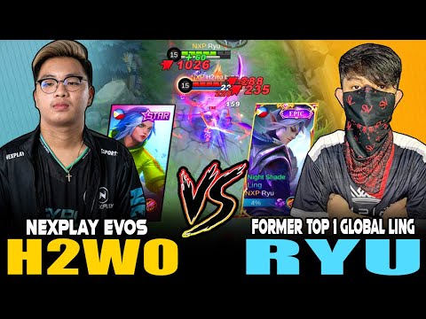 MAINIT NA LABAN! H2WO BENEDETTA vs. RYU TOP 1 GLOBAL LING in RANK! ~ MOBILE LEGENDS