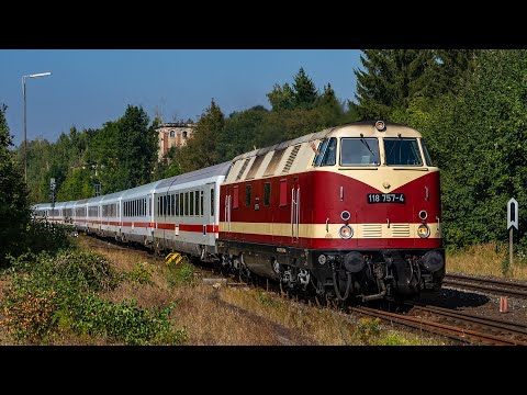 PRESS V 180 + InterCity-Wagen, Rail Force One Stadler Euro9000, BR 218 uvm. auf der Frankenwaldbahn