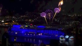 AIDAprima: Lichtshow und Feuerwerk zur Taufe AIDAprima: Lichtshow und Feuerwerk zur Taufe