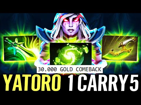 🔥 YATORO 1Carry5 Drow Ranger 30.000 GOLD Comeback — Refresher + Swift Blink Butterfly Dota 2 Pro