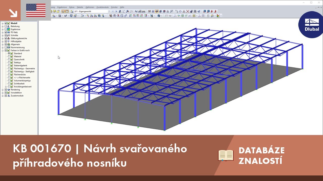 KB 001670 | Návrh svařovaného příhradového nosníku