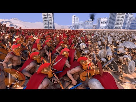 16.000 Spartans vs 15.000 Skeleton Warriors- Ultimate Epic Battle Simulator 2- UEBS 2