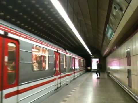 Prague Metro A at Staromestska station