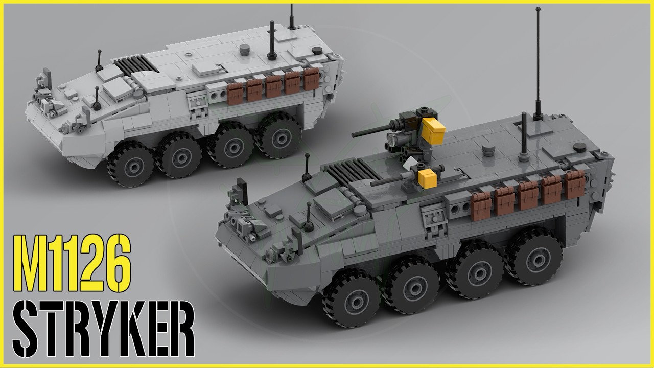 Customizable LEGO M1126 STRYKER Military Vehicle at 1:35 Minifigure Scale!