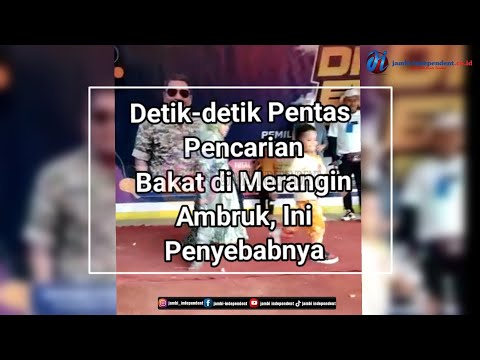 Detik-detik Pentas Pencarian Bakat di Merangin Ambruk