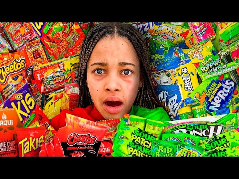 Cali Does SOUR CANDY vs SWEET CANDY Challenge!