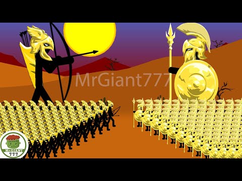 ARMY x9999 GOLDEN ARCHER KYTCHU VS GOLDEN SPEARTON ARMY UNIT | Stick War Legacy Mod | MrGiant777