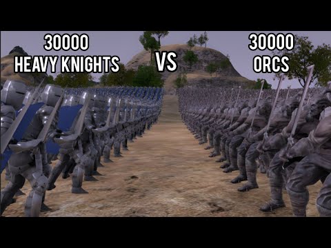 30000 heavy knights vs 30000 orcs| ultimate epic battle simulator2| #orcs #knights #battle #uebs |
