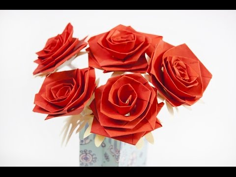 How to make a paper flower rose Video