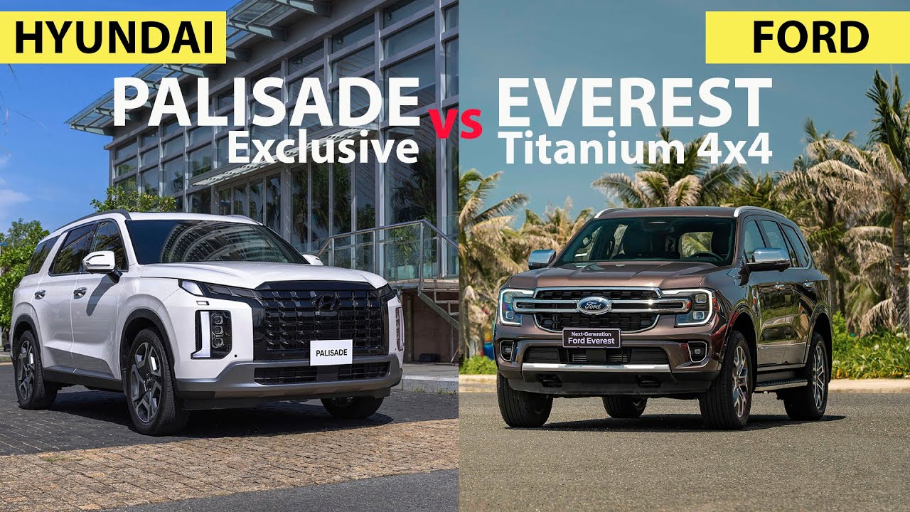 Giá ngang nhau, liệu Hyundai PALISADE Exclusive hay Ford EVEREST Titanium 4WD SUV diesel dưới 1,47 tỷ đồng là lựa chọn tốt?