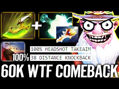 🔥 60K GOLD WTF COMEBACK - Max AS Sniper 100% Headshot Swiftblink + Mjollnir MID 7.30 Dota 2 Pro