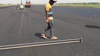 3 mater straight Edge Check. Tolerance. DBM surface  runways