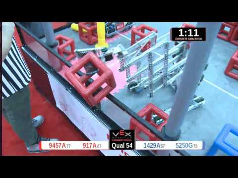2015 VRC Engr Q54 - 9457A 917A vs 1429A 5250G - 46 to 35 - VEX Worlds 2015 - Engineering Division