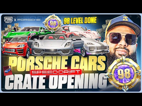 235,000UC 😱 Maxout Speed Drift Porsche Cars Collaboration Lucky Spin 🏎️ PUBG Mobile Crate Opening