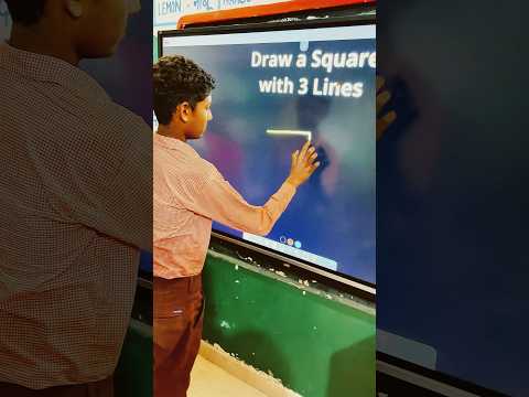 Draw a square with 3 lines 🤔 I Activity I Ups karira #shorts #ytshorts #sqaure #puzzle #challenge