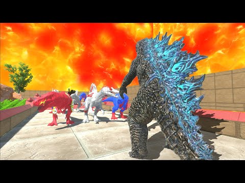 Godzilla Lava Attack Dinosaur Death Run Tour - Animal Revolt Battle Simulator