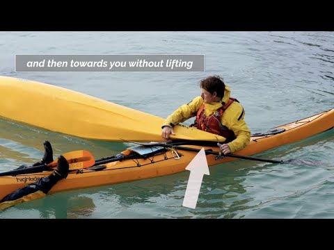 Sea Kayak T-Rescue:  Deep Water Rescue / How to get back in your Kayak with help