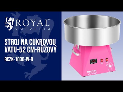 video - Stroj na cukrovou vatu-52 cm-růžový