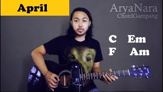 Chord Gampang (April - Fiersa Besari) by Arya Nara (Tutorial Gitar) Untuk Pemula