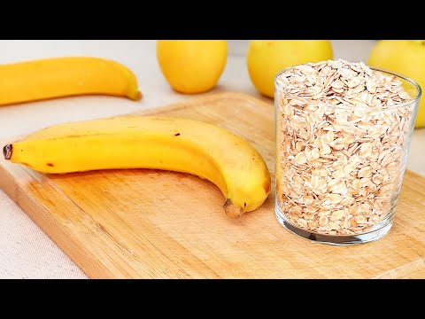 Oatmeal, apples and bananas. Wow how delicious! Why didn't we do this earlier?
