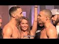 JAMES DEGALE & CHRIS EUBANK JR SHARE WORDS AT FACE OFF! BOTH MAKE WEIGHT FOR GRUDGE MATCH IN LONDON