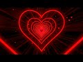 Heart Tunnel❤️Red Heart Background | Neon Heart Background Video [10 Hours] #vjloops #vj  #abstract