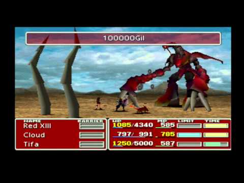 Final Fantasy 7 Ruby Weapon (no damage taken) Dazers/Coin/Mime/S-mine