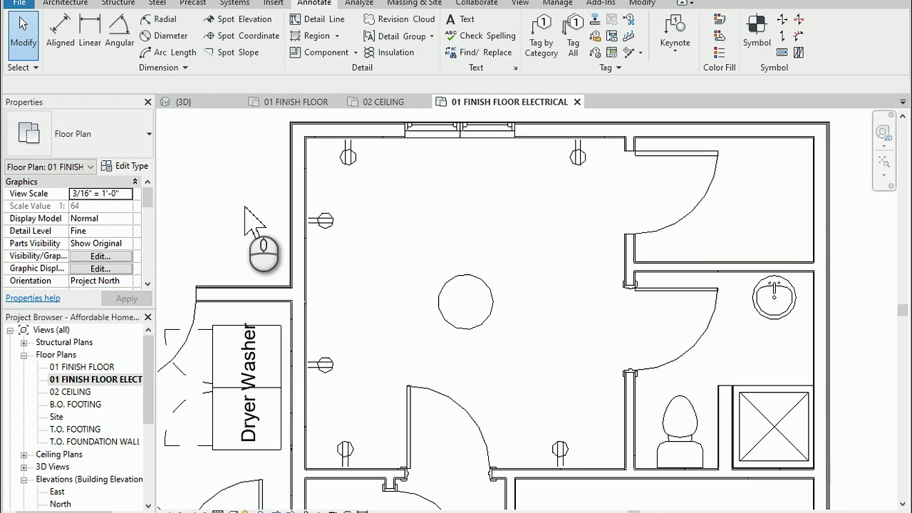 Drawing Symbols in Electrical Plans