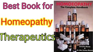 Homeopathy Therapeutics Best Book || The complete Handbook of Homeopathy