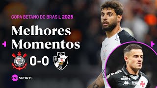 GOLS ANULADOS E TUDO IGUAL NA IDA DE DECISÃO! CORINTHIANS 0X0 VASCO - MELHORES MOMENTOS