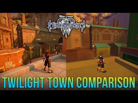 Kingdom Hearts 3 & Kingdom Hearts 2 Twilight Town Comparison!