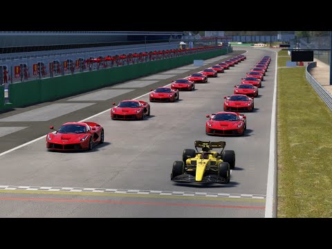 F1 Ferrari F1-75 Giallo Modena 2022 vs Ferrari LaFerrari Sports at Monza GP