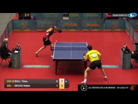 Timo Boll vs Robin Devos 2016 Olympic Qualification