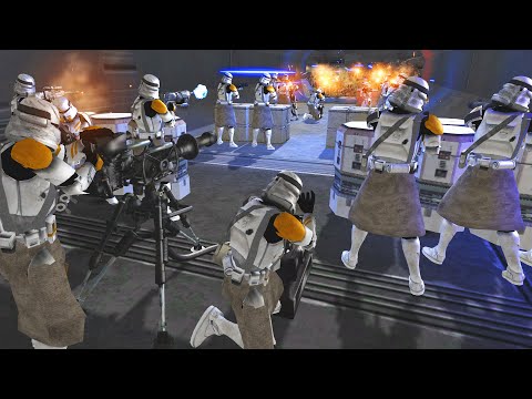 "Defend the Ship from ENDLESS DROID ARMY!" - Men of War: Star Wars Mod Battle Simulator