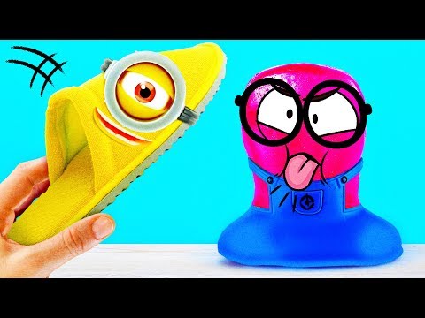 Despicable slippers and slick slime sam